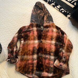 Bleached flannel with corvette detail on back